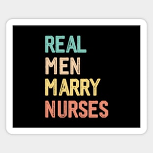 Vintage Husband Married to a Nurse Husband Engagement Nurse Magnet